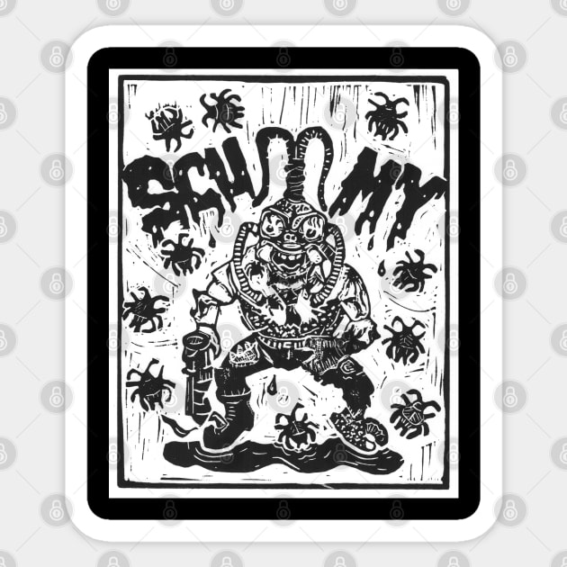 Scummy Scumbug Sticker by Glad Brains